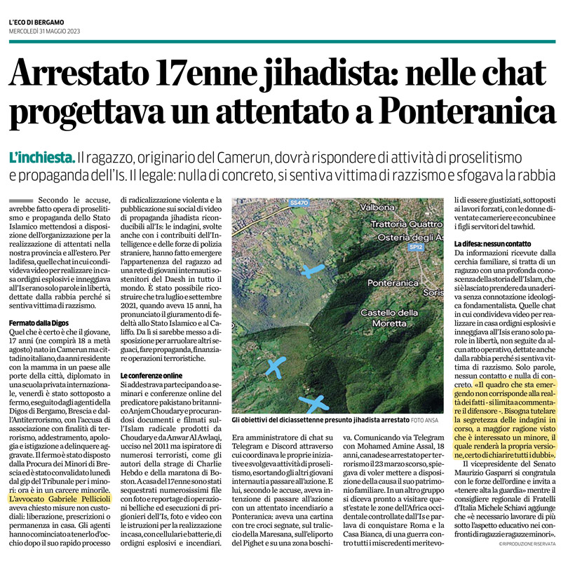 17enne arrestato